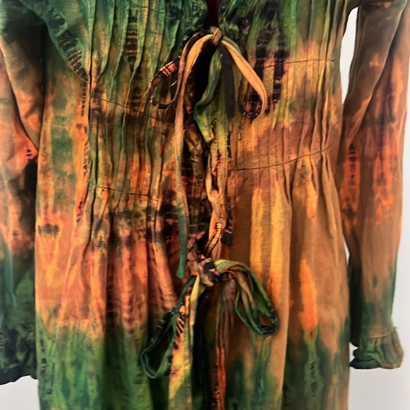 Tie dye, coat, duster, jacket, nwt, 100 percent cotton, jarli coat, artsy - Picture 6 of 12